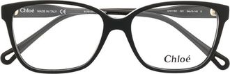Chlo&eacute; square-frame glasses - unisex - Acetate - 54 - Black