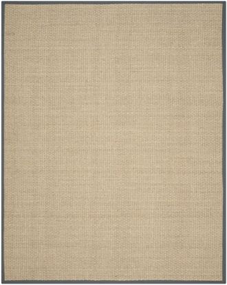 Safavieh Alfombra fibra natural de pastos marinos beige/gris, 244 x 305 cm