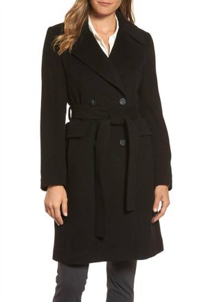 Diane Von Fürstenberg Wool Wrap Coat In Black