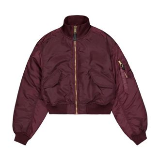 Alpha Industries Ma-1 Cropped Bomberjack - Dames - Bomber jackets - Rood - S - Polyester - Jassen