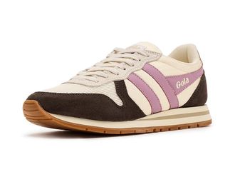 Gola Daytona Womens Shoes White/Mocha/Candy : 9.5 B - Medium, Leather/Suede/Textile
