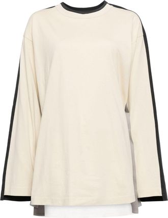 JNBY Patchwork T-shirt - women - Cotton - M - Neutrals