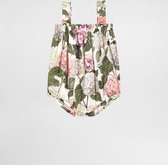 Dolce & Gabbana Hydrangea-print Poplin Romper - Woman Multicolor 18/24 Months