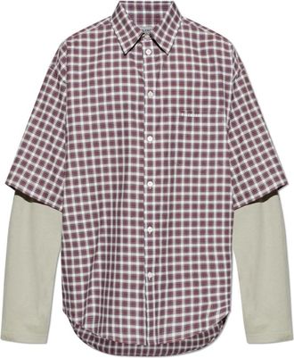 Balenciaga Casual Shirts, male, Multicolor, Size: M Wrong Sleeve Shirt