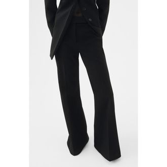 Mango Selection Flare Leg Pants in Black at Nordstrom Rack, Size 4