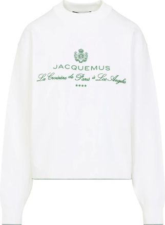 Jacquemus Dames, Sweatshirts & Hoodies, Wit, Maat: 3XS Katoen