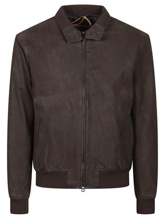 STEWART Jeff Destroy Brown Smooth Leather Bomber Jacket