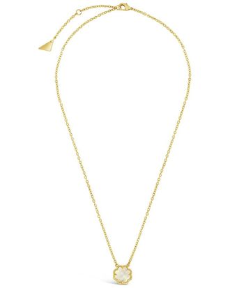 Sterling Forever 14K Plated Pearl Pendant Necklace