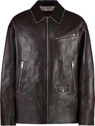 Gucci Dark Brown Solid Jacket