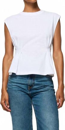 Nation Ltd Meg Sleeveless Pleated Top In White