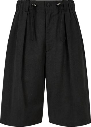 TOMBOY Geplooide shorts - Zwart