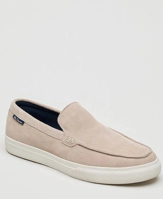 Ben Sherman Mens Ben Sherman Almer Suede Mens Stone Loafers - Grey - Size: 11