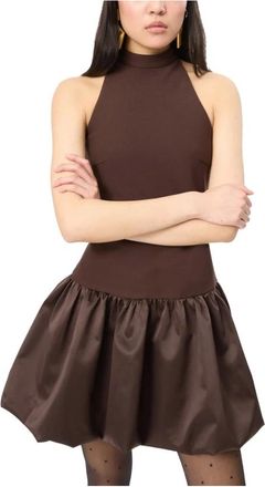 Rotate Mini Peplu 1667 - - Dresses - Donna - Marrone - L