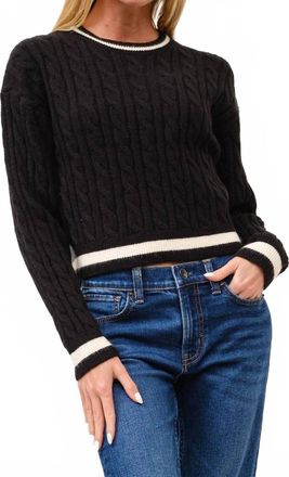 Cielo Houston Cropped Sweater In Black
