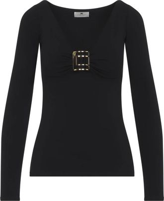 Elisabetta Franchi Donna, Top, Nero, XS, new