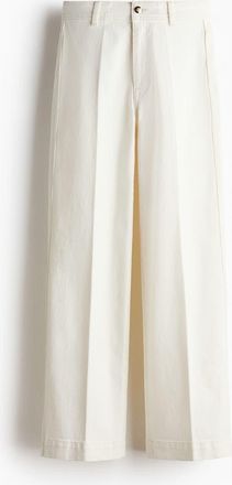 H&M Wide High Jeans in Light Beige at Nordstrom, Size 12