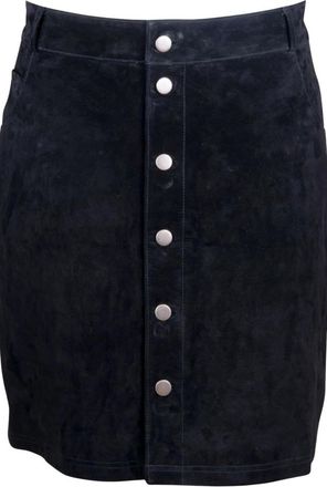 BTF-CPH Gonna in camoscio con bottoni - - Skirts - Donna - Nero - L