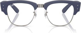 Ray-Ban 52mm Square Optical Glasses in Blue at Nordstrom