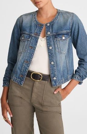 Madewell Cocoon Sleeve Crop Denim Jacket in Bouvier Wash at Nordstrom Rack, Size Xx-Small