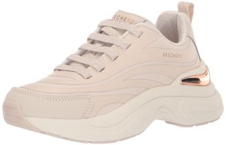 Skechers Womens Hazel-Your Way Sneaker, Beige, 7 UK