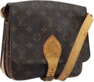 Louis Vuitton Tweedehands Canvas Louis Vuitton tassen - Dames - Vintage Schoudertas - Bruin - ONE Size - Vintage