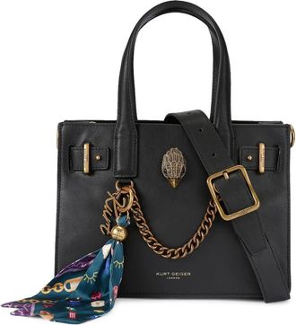 Kurt Geiger Small Sloane Leather Tote in Black at Nordstrom