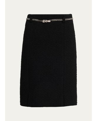Marc Jacobs Tweed Virgin Wool-Blend Knee-Length Skirt