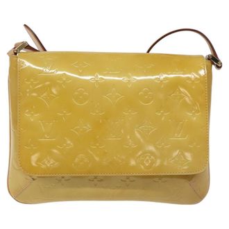 Louis Vuitton Thompson Street Monogram Vernis Beige Patent_Leather Handbag (Pre-Owned)