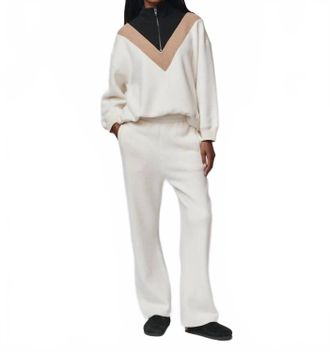 The Great. Plush Victory Sweatpants In Washed White