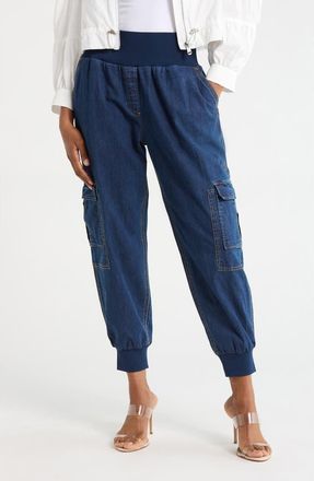 Cinq &agrave; Sept Giles Denim Ankle Pants in Marine at Nordstrom Rack, Size Large
