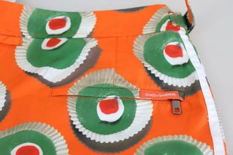Dolce & Gabbana Orange Cupcake Beachwear Shorts Mens Swimwear