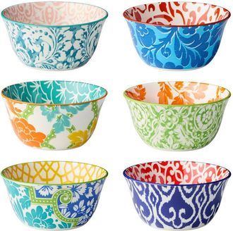 Certified International Pavillion Set Of 6 All Purpose Bowls