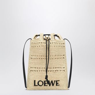 Loewe Raffia drawstring pouch