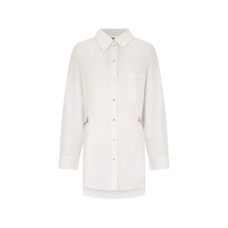 MUGLER Shirt Dresses, female, White, Size: S Elegant Ro1606 Dress