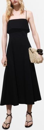 Mango Strappy A-Line Dress in Black at Nordstrom, Size 10