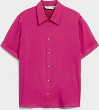 Contemporaine Womens Solid flowy shirt