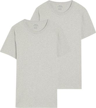 Polo Ralph Lauren Logo-embroidered Stretch-cotton T-shirt - set of two - Grey - XL