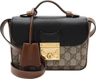 Gucci Beige Gg Supreme Canvas Padlock Mini Crossbody (Authentic Pre-Loved)