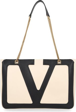Valentino Garavani Womens Viva Superstar Tote Bag White Leather Handbags Hand