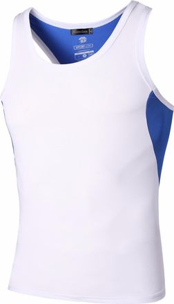 Jeansian Mens Sport Compression Sleeveless T-Shirt Tank Top Vest LSL203 White XL