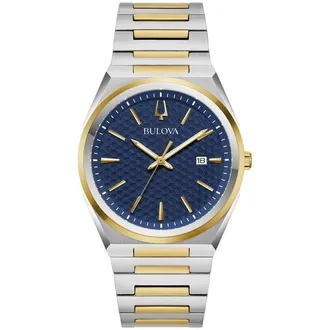 Bulova Quartz Blue Dial Mens Watch 98B443