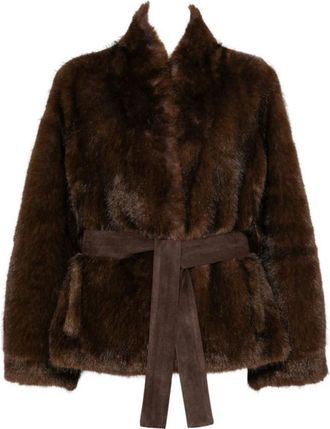VALENTINI 1972 Eco Zibellino Jas - Dames - Jassen - Bruin - XS - Polyester - Jassen