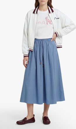 Marni T-shirt With Embossed Logo, Womens, White