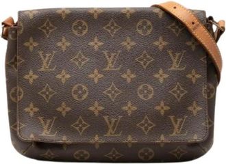 Louis Vuitton Pre-owned Shoulder Bag - Dames - Vintage Schoudertas - Bruin - ONE Size - Leer - Vintage