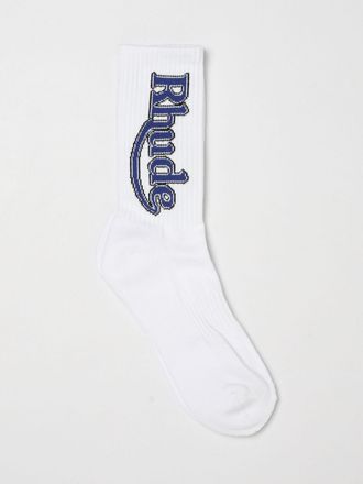 Rhude Ribbed Stretch-Cotton Socks with Contrasting Jacquard Logo