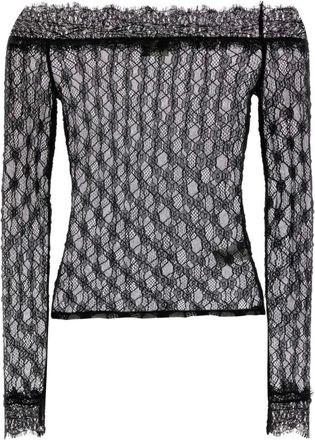 Isabel Marant Top de encaje floral - Tops - Mujer - Negro - S