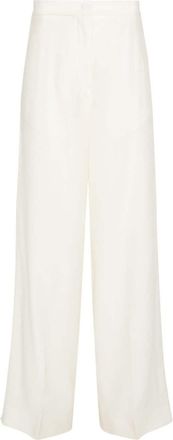 Fabiana Filippi mid-rise organza palazzo pants - women - Silk/Virgin Wool/Acetate/Silk - 40 - White