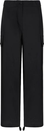Douuod Wide-Leg Cargo Broek - Dames - Wijde Broeken - Zwart - S - Broeken
