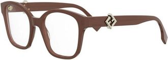 Fendi FF Diamonds Eyeglasses - Dames - Brillen - Bruin - 52 MM - Accessoires