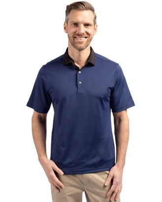 Cutter & Buck Virtue Pique Micro Stripe Mens Short Sleeve Polo